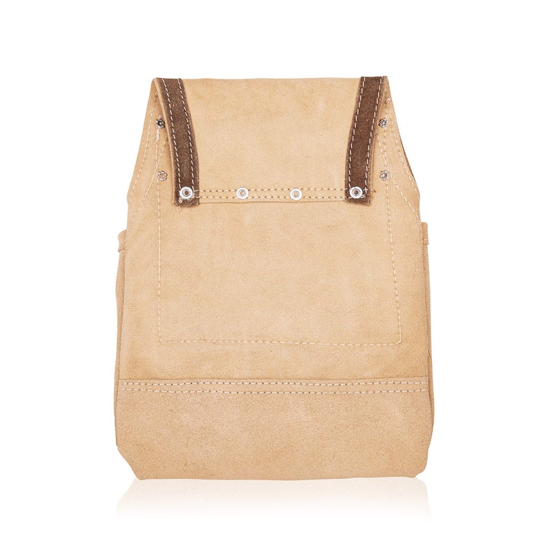 LAUTUS Leather Tool Pouch Bag |Carpenter, Construction, Framers, Handyman |2 Hammer Holders, 10 Pockets| - Image 3